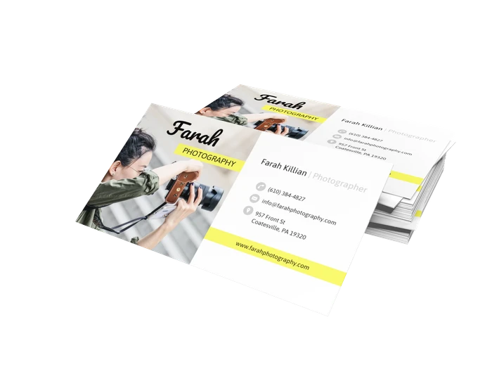 Modèles de cartes de visite de photographie