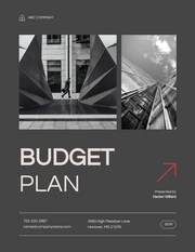 Grey And Red Budget Plan - صفحة 1