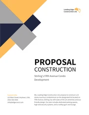 Blue And Yellow Minimalist Shape Construction Proposal - Página 1