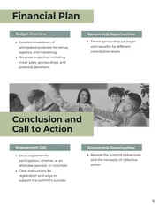 Green Modern Minimalist Nonprofit Conference Proposal - Seite 5
