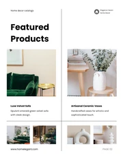 Simple Clean Black and White Home Decor Catalog - صفحة 2