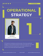 Green And Purple Operational Plan - Seite 1