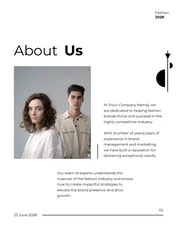 Black & White Modern Clean Minimalist Proposals Brand Management - Seite 2