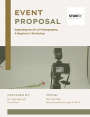 Green And Brown Modern Minimalist Workshop Event Proposal - Seite 1