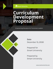 Curriculum Development Proposal - page 1