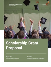 Olive Green and White Simple Modern Minimalist Grant Proposals - Página 1