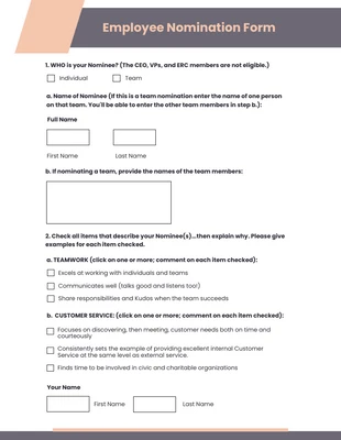 Free  Template: Formulaire de vote violet pastel
