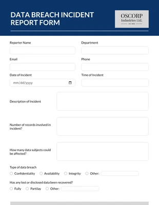 business interactive Template: نموذج الموارد البشرية البسيط باللونين الأزرق الداكن والرمادي