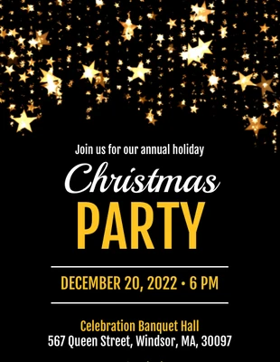 premium  Template: Invitation à une fête de Noël sombre