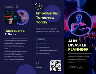 business  Template: L'IA dans la planification des interventions en cas de catastrophe Brochure en C