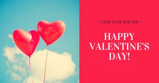 Free  Template: Lustiges rotes Valentinstag-Facebook-Banner