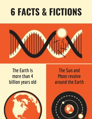 Free  Template: Infografica su fatti e finzioni