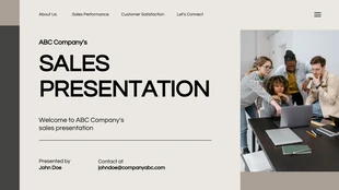 Free  Template: Presentación De Ventas Marrón Y Crema
