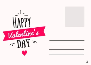 Baby Pink Cute Animal Character Love Postcard - page 2