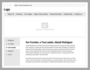 premium  Template: Wireframe du site web gris