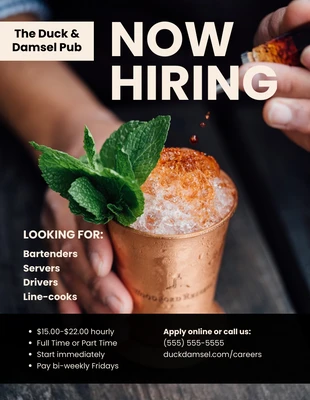 premium  Template: Flyer d'affaires simple pour les cocktails