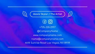 Blue Gradient Modern Aesthetic Make-Up Artist Business Card - Pagina 2
