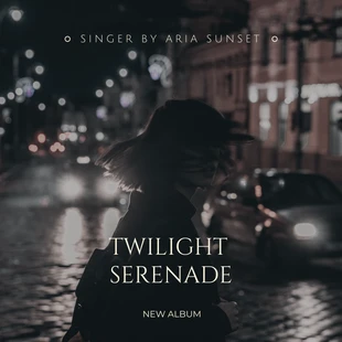 Free  Template: Minimalistisches Albumcover mit dunklem Foto