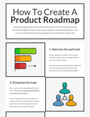 Free  Template: Infografía de la hoja de ruta del producto