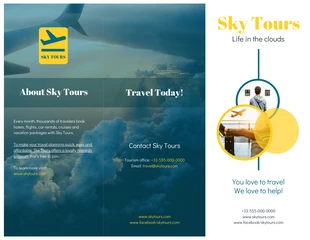 business  Template: كتيب رحلات الإجازة ترافيل ثلاثي الطيات