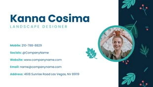 Navy And Light Blue Simple Pattern Landscaping Business Cards - صفحة 2