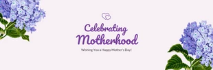 Free  Template: Hellviolettes und lila modernes Blumen-Muttertagsbanner