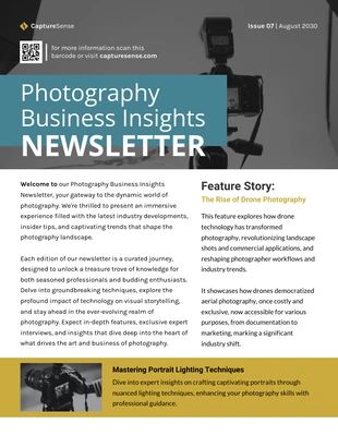 premium  Template: Newsletter di Approfondimenti aziendali sulla fotografia