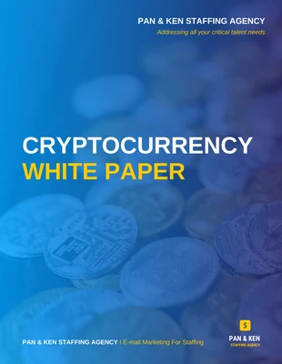 business  Template: Modèle de livre blanc sur les cryptomonnaies