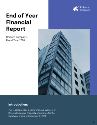 premium  Template: Rapport de données financières Modern Clean Purple