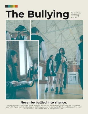 Free  Template: Campanha antibullying no estilo pôster de filme