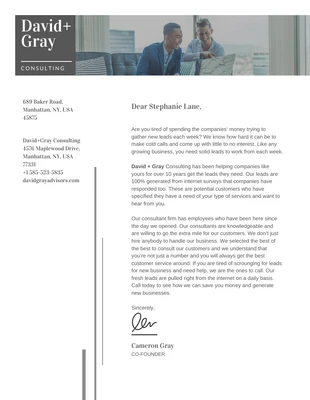 business  Template: Membrete de empresa Gray Consulting