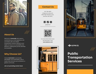 business  Template: Brochure sur les services de transports publics
