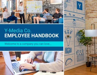 Free  Template: Manual do Funcionário da Empresa Azul