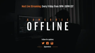 Free  Template: Bannière Twitch hors ligne Dark Gaming