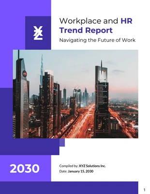 Free  Template: Rapport sur les tendances du lieu de travail et des ressources humaines