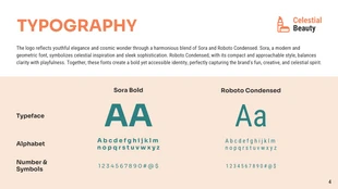 Cosmetic Green and Orange Brand Guidelines Presentation - Página 4