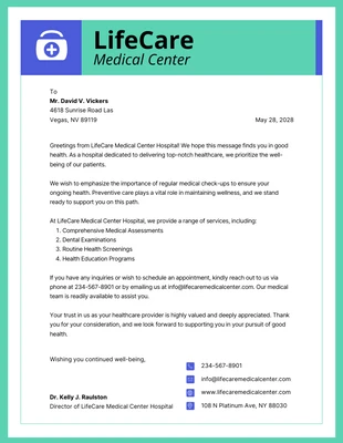 Free  Template: Papel Timbrado Hospital roxo ciano divertido moderno