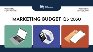 premium  Template: Marketing Budget Cloud Bubble Presentation for Businesses