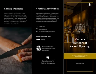 business  Template: Folheto de inauguração do restaurante