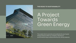 Free  Template: Présentation Projet de développement durable Green Sage