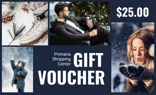 premium  Template: Cheque regalo de moda de invierno