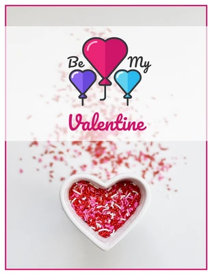 Free  Template: Süße Herzen Valentinstagskarte