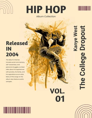 Free  Template: HIP HOP gelbes Album Sammlung