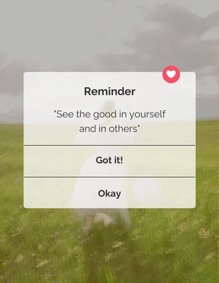 Free  Template: Modelo de citação motivacional de lembrete fotocêntrico desfocado