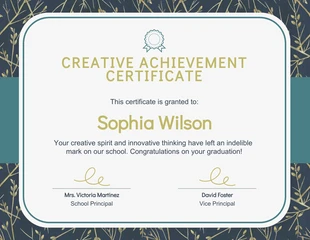 Free  Template: Certificat d'école d'esthétique vert foncé et blanc