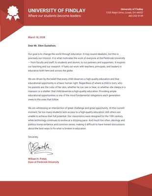 business  Template: Membrete de la Facultad de Educación de la Universidad