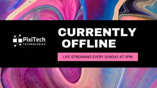 Free  Template: لافتة ملونة على Twitch