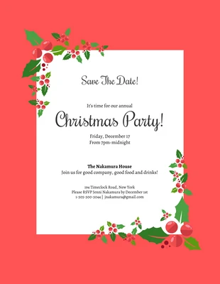 business  Template: Invitation à la fête de Noël