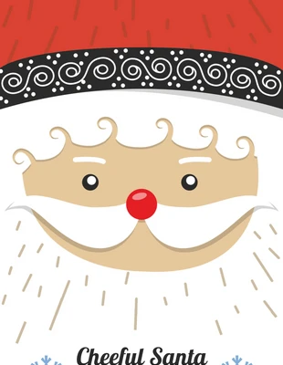 Free  Template: Couverture De Livre De Noël Illustration Mignonne Père Noël Blanc Et Rouge