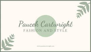 Light Grey And Green Modern Fashion Illustration Loyalty Card - صفحة 2